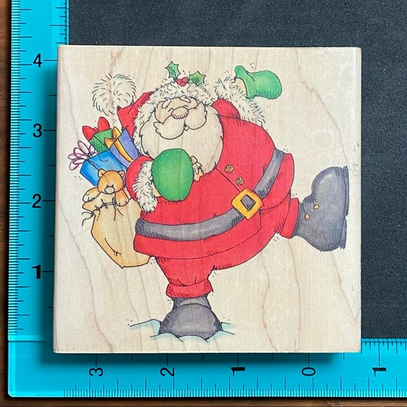 Wood Mounted Whipper Snapper Designs Santa Claus Stamp - Picture 2 of 6